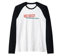 Not Bossy Just Aggressively Helpful Funny Sarcastic Humor Raglan Baseball Tee