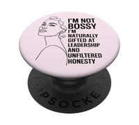 Not Bossy Naturally Gifted Leadership And Honesty Women PopSockets Adhesive PopGrip