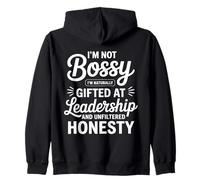 Not Bossy Naturally Gifted Leadership And Honesty Women Zip Hoodie