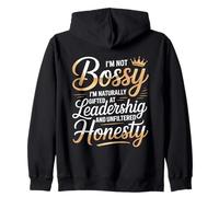 Not Bossy Naturally Gifted Leadership And Honesty Women Zip Hoodie