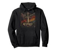 Not By Might But By His Power Christian Sword Pullover Hoodie