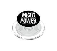 Not by Might Nor by Power Motivational Bible Quote Design PopSockets PopGrip for MagSafe