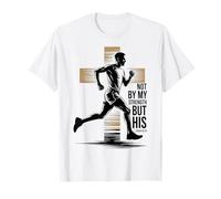 Not By My Strength But His Isaiah 40 29 Runner T-Shirt