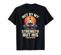 Not by My Strength But His Jesus Gym Silly Goose Tee T-Shirt
