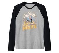 Not Clumsy Just Impactful Elephant Elephants Raglan Baseball Tee