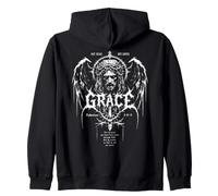 Not Dead But Saved Jesus Christ Ephesians 2:8-9 Gothic Zip Hoodie