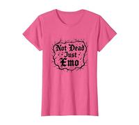 Not Dead Just Emo Elder Gothic Music Nostalgia T-Shirt, Women, Pink Heather, XX-Large