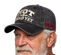"Not Dead Yet" Veteran Baseball Cap, Funny Embroidered Cotton Dad Hat