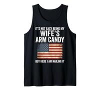 Not Easy Being My Wife's Girlfriend Couple USA Arm Candy Tank Top