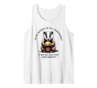 Not Easy Peasy Lemon Squeezy Funny Badger Tank Top