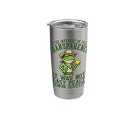 Not Easy Peasy Lemon Squeezy Funny Cowboy Frog Meme Stainless Steel Insulated Tumbler
