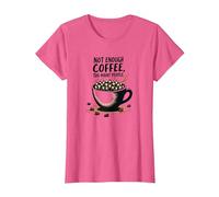 Not Enough Coffee Too Many People Funny Introvert T-Shirt, Women, Pink Heather, M