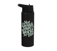 Not Enough Sage in the World for This Meditation Humor Retro Stainless Steel Insulated Water Bottle