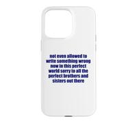 Not Even Allowed To Write Something Wrong Sarcastic Quote Case for iPhone 15 Pro Max