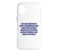 Not Even Allowed To Write Something Wrong Sarcastic Quote Case for iPhone 16 Plus