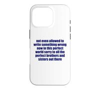 Not Even Allowed To Write Something Wrong Sarcastic Quote Case for iPhone 16 Pro