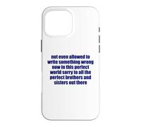 Not Even Allowed To Write Something Wrong Sarcastic Quote Case for iPhone 16 Pro Max