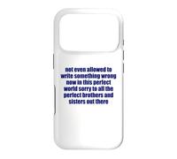 Not Even Allowed To Write Something Wrong Sarcastic Quote Case for iPhone 17 Pro