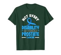Not Every Disability is Visible Prostate Cancer T-Shirt, Men, Dark Green, Medium