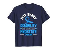 Not Every Disability is Visible Prostate Cancer T-Shirt, Men, Navy Blue, 4X-Large