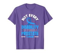 Not Every Disability is Visible Prostate Cancer T-Shirt, Men, Purple Heather, X-Large
