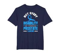 Not Every Disability is Visible Prostate Cancer T-Shirt, Men's Big and Tall, Navy Blue, 4X Tall
