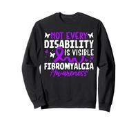 Not Every Disability Is Visible Purple Ribbon Fibromyalgia Sweatshirt