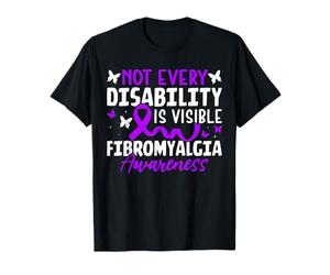 Not Every Disability Is Visible Purple Ribbon Fibromyalgia T-Shirt
