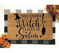 Not Every Witch Lives in Salem Non Slip Entryway Rugs for Indoor Outdoor Entrance Floor Door Mat Dries Quickly Kitchen Mat Natural Durable Easy to Maintain 36x24 Inch