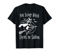 Not Every Witch Lives in Salem Retro Vintage Funny Halloween T-Shirt