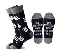 Not Everyone Looks This Good At 18 21 30 40 50 60 70 80 Socks Funny Socks 18th 21st 30th 40th 50th 60th 70th 80th Birthday Gift Age Milestone (UK, Numeric, 8, 11, Regular, Regular, 18th)