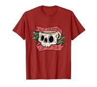 Not Everyone's Cup of Tea Skull Coffee Cup Self Care Love T-Shirt, Men, Cranberry Red, Medium