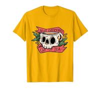 Not Everyone's Cup of Tea Skull Coffee Cup Self Care Love T-Shirt, Men, Golden Yellow, Large