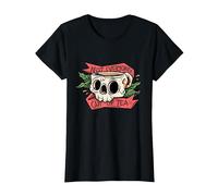 Not Everyone's Cup of Tea Skull Coffee Cup Self Care Love T-Shirt, Women, Black, Medium