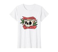 Not Everyone's Cup of Tea Skull Coffee Cup Self Care Love T-Shirt, Women, White, Small