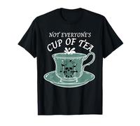 Not Everyone's Cup Of Tea Skull Floral Tea Cup Rebel Witchy T-Shirt