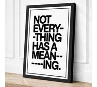Not Everything Has Meaning Canvas Wall Art Print 24x16 Inch (61 x 41 cm)