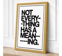 Not Everything Has Meaning Canvas Wall Art Print 36x24 Inch (91 x 61 cm)