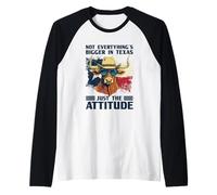 Not everything's Bigger in Texas, just the Attitude Costume Raglan Baseball Tee