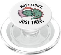 Not Extinct Just Tired - Funny Sleeping Dino Quote PopSockets PopGrip for MagSafe