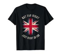 Not Far Right Just Right So Far Political Humor Conservative T-Shirt, Men, Black, Medium