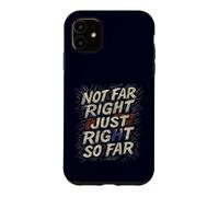 Not Far Right Just Right So Far Retro Political Case for iPhone 11