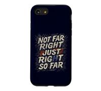 Not Far Right Just Right So Far Retro Political Case for iPhone SE (2020) / 7/8