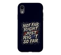 Not Far Right Just Right So Far Retro Political Case for iPhone XR