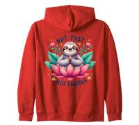 Not Fast Not Furious Sloth Lazy Meditation Vibes Zip Hoodie