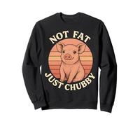 Not Fat Just Chubby Cute Pig Vintage for Animal Lovers Sweatshirt