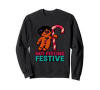 Not Feeling Festive Emo Gingerbread Candy Cane Sweatshirt