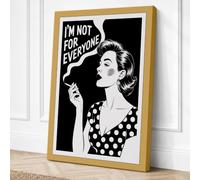 Not For Everyone Retro Canvas Wall Art Print 18x12 Inch