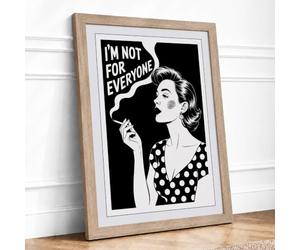 Not For Everyone Retro Framed Wall Art Print A2 Oak