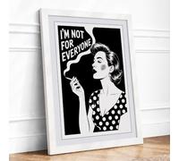 Not For Everyone Retro Framed Wall Art Print A2 White